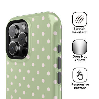 Polka Dot Matcha Case